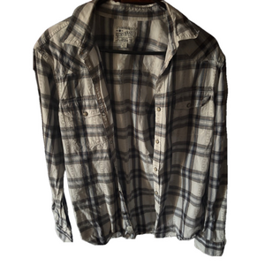 Lucky’s Brand Gray and White Casual Button Down Shirt men’s Sz M